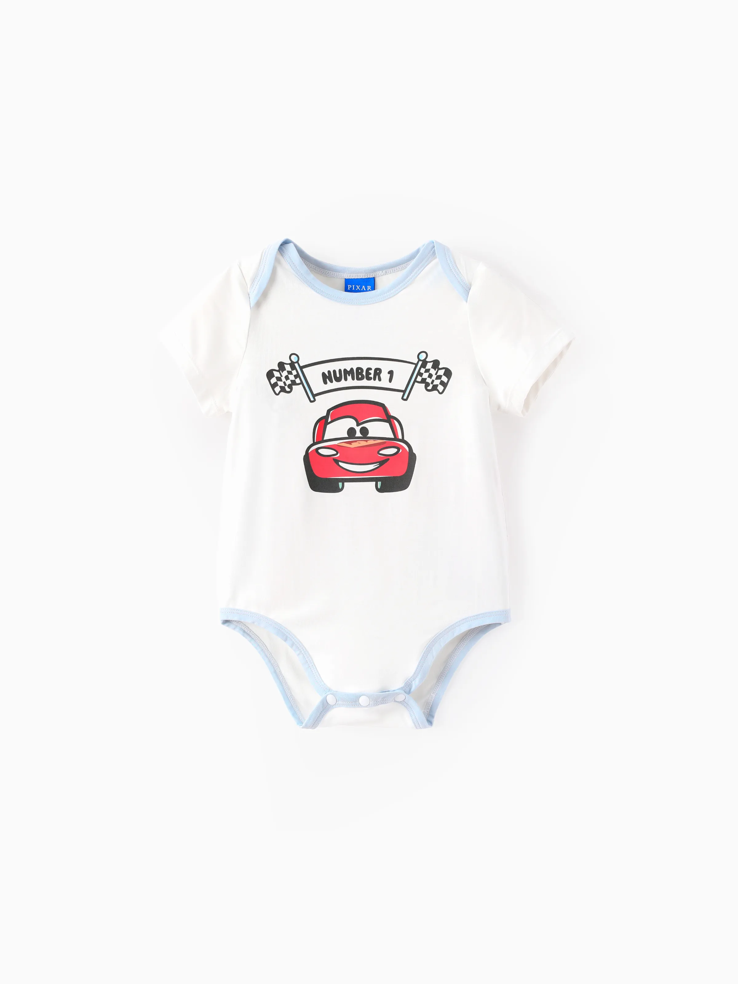 Cars Bamboo Baby Boy 3-Pack Lightning McQueen Printed Bodysuit Multi-color - Image 3