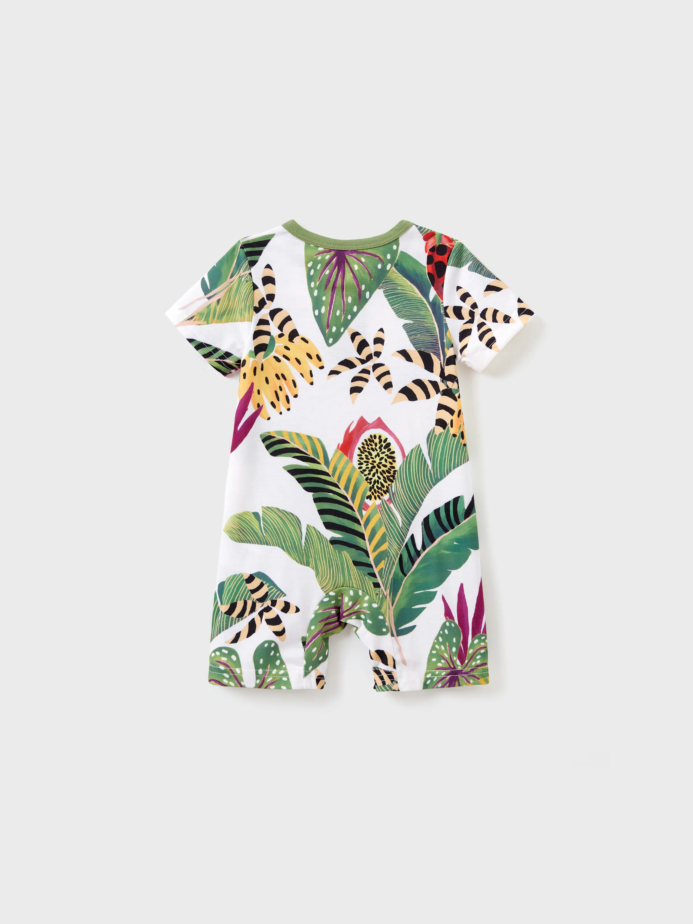 Daddy and Me Family Matching Tropical Floral Print Short-sleeve Top or Camisole Dress Set Multi-color - Image 14