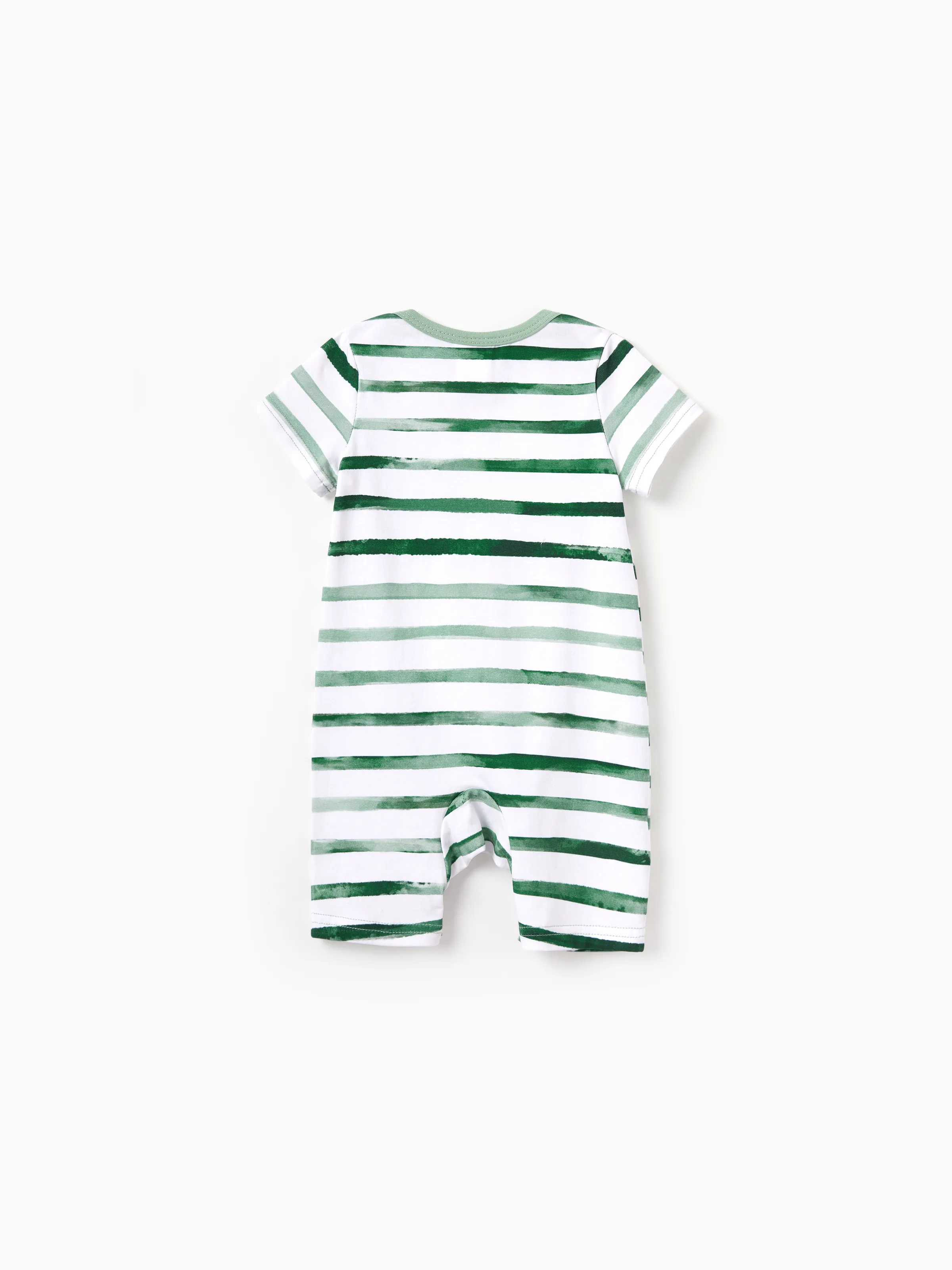 Daddy & Daughter Cotton Outfits Set Green Striped T-Shirt and Dress Set for Dad, Mom, Kids & Baby, Perfect for Summer Family Outings & Photos Green - Image 19