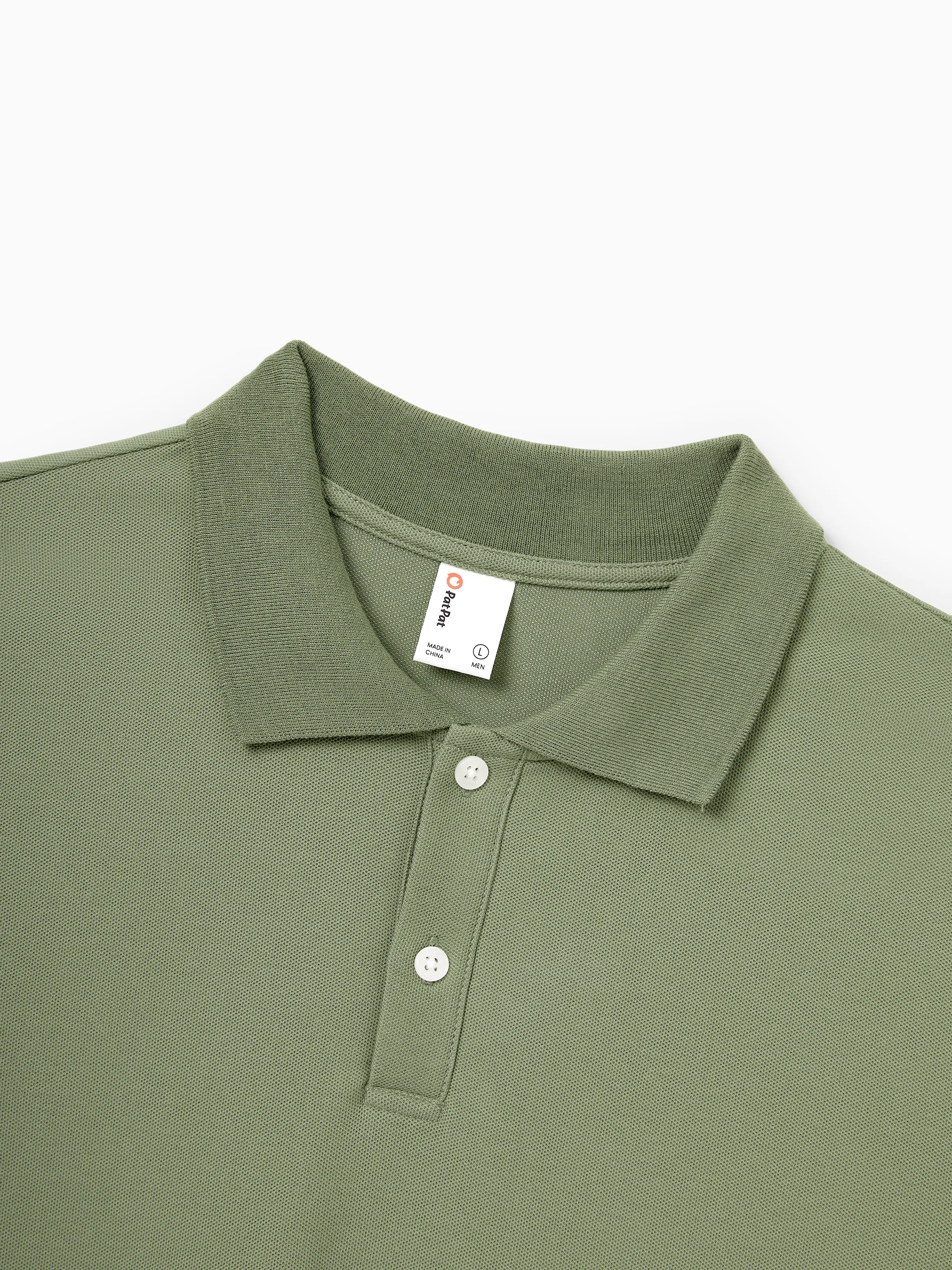 Daddy & Daughter Polo Collar Short-sleeve Shirt or V-neck Strappy Mesh Dress Green - Image 8