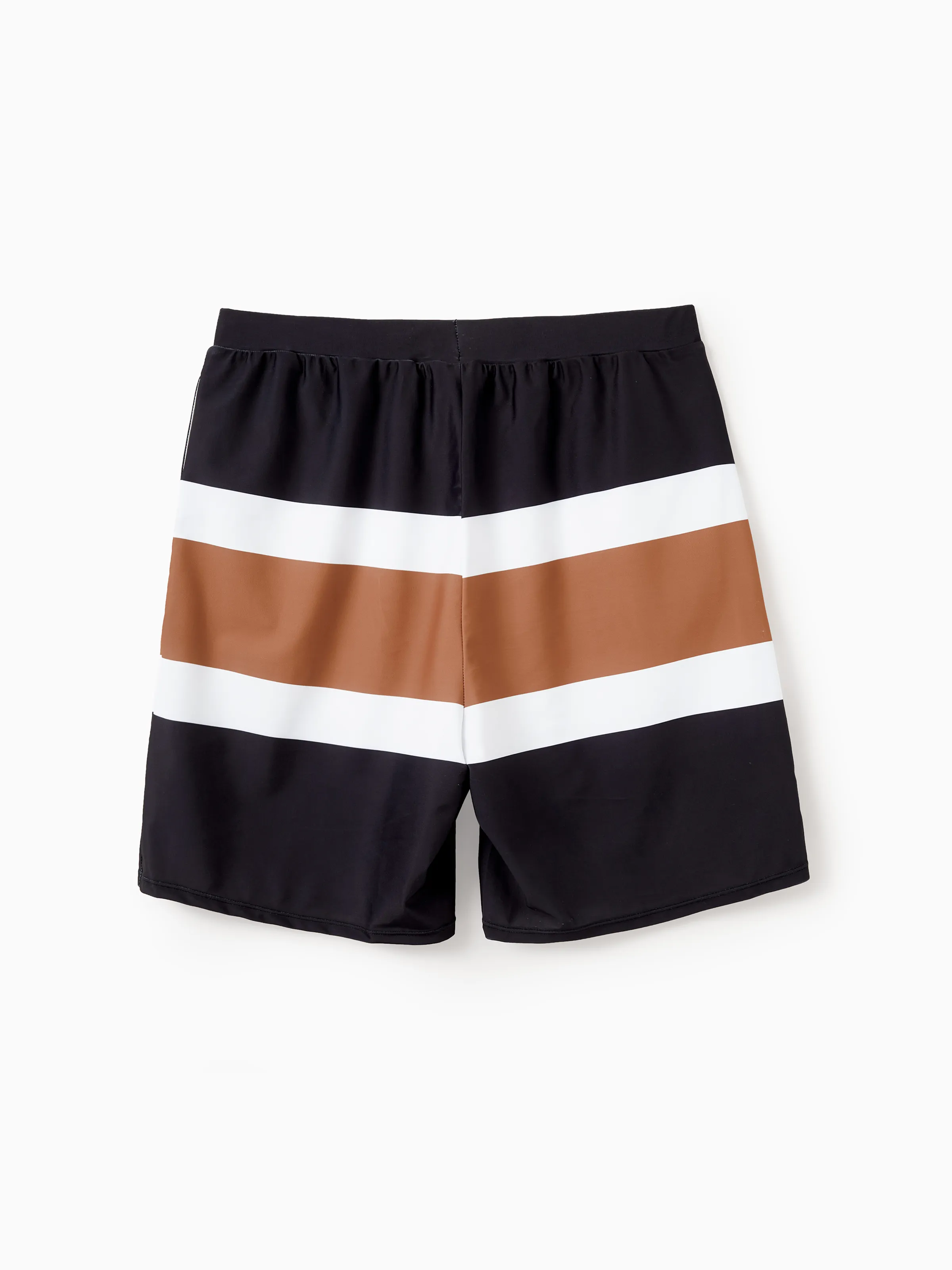 Daddy & Son Color Block Swimsuits Striped Bikini & Swim Trunks Set Color block - Image 4