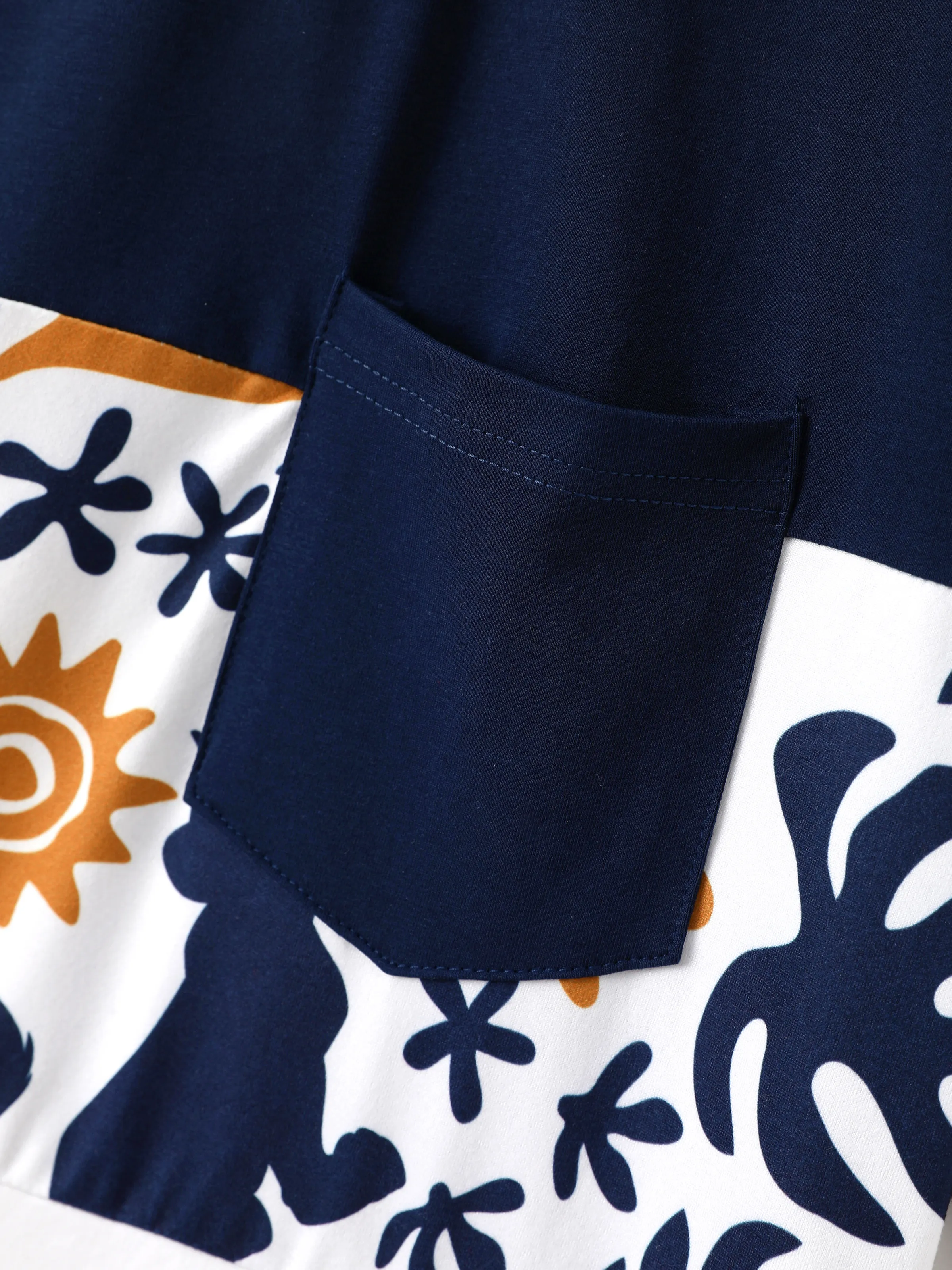 Disney Lion King Family Matching Simba Palm Leaf Pattern Colorblock Dress/Top/Romper Dark Blue - Image 24