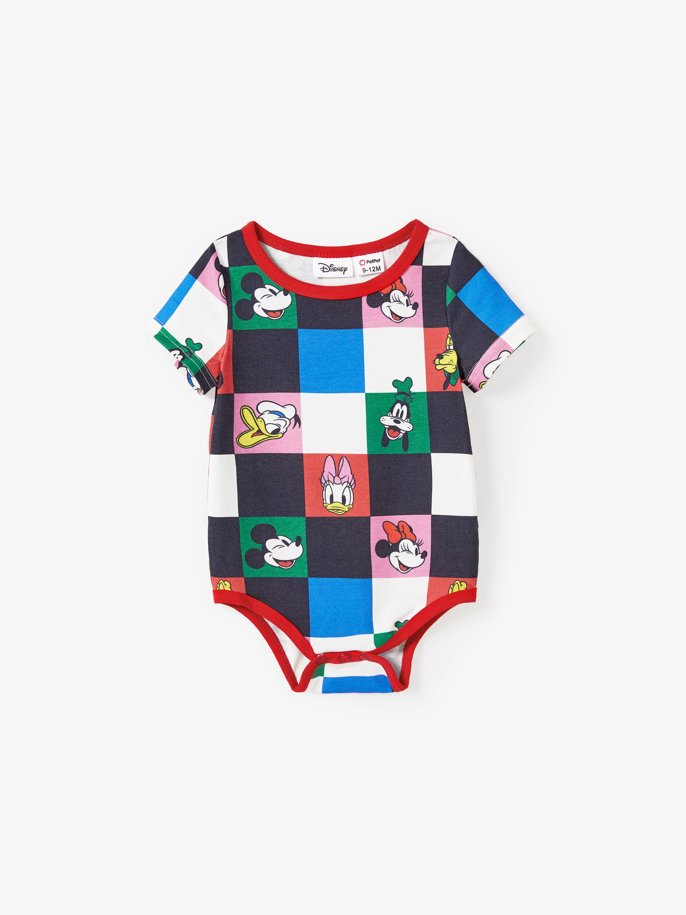 Disney Mickey and Friends Family Matching Naia™ Colorful Checkered Pattern Top/Sleeveless Dress/Onesie Multi-color - Image 11