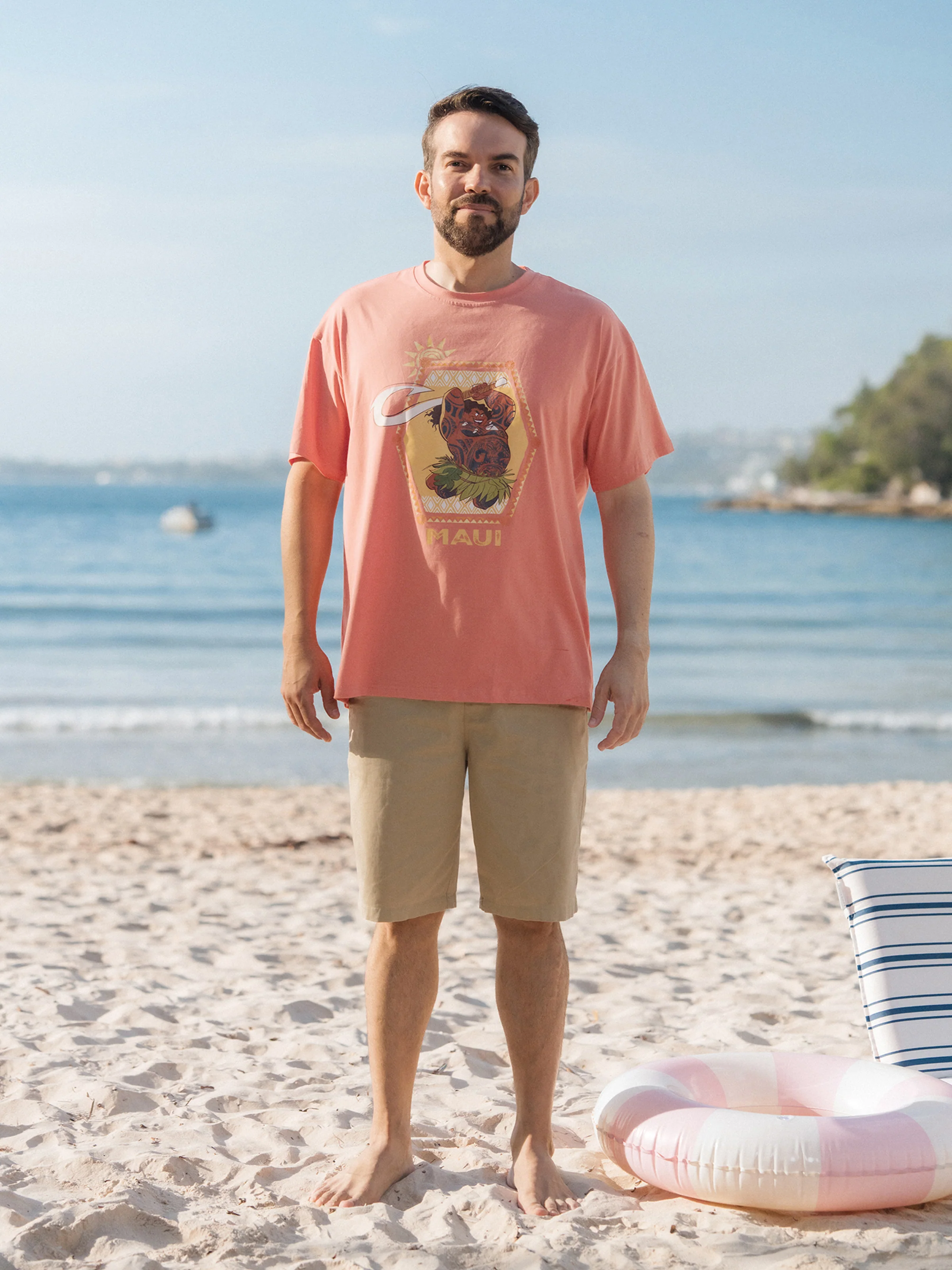 Disney Princess Daddy & Son Moana Sporty Dress/ Cotton Top Orange - Image 4