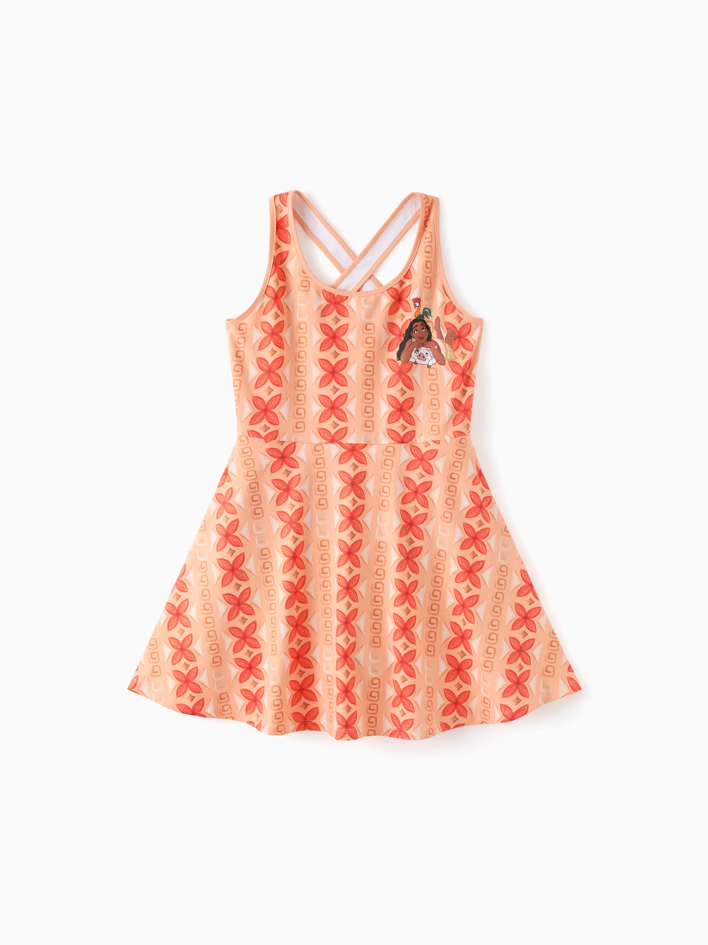 Disney Princess Matching Family Moana Sporty Dress/ Cotton Top Orange - Image 6