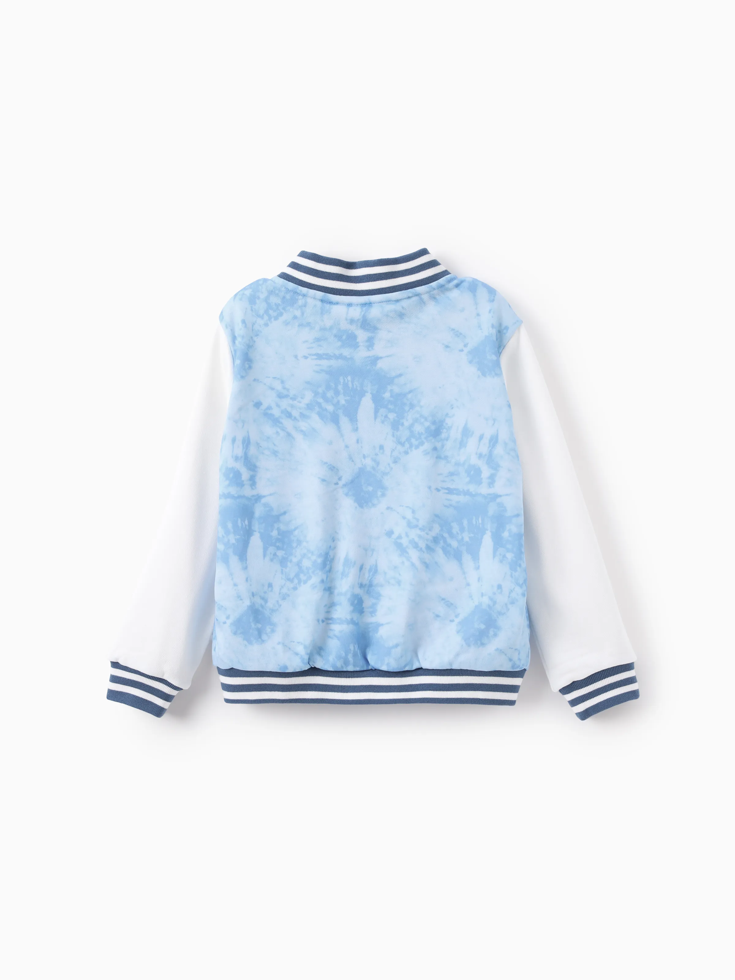 Disney Stitch Kid Boy Tye-die Print Bomber Jacket Blue - Image 2