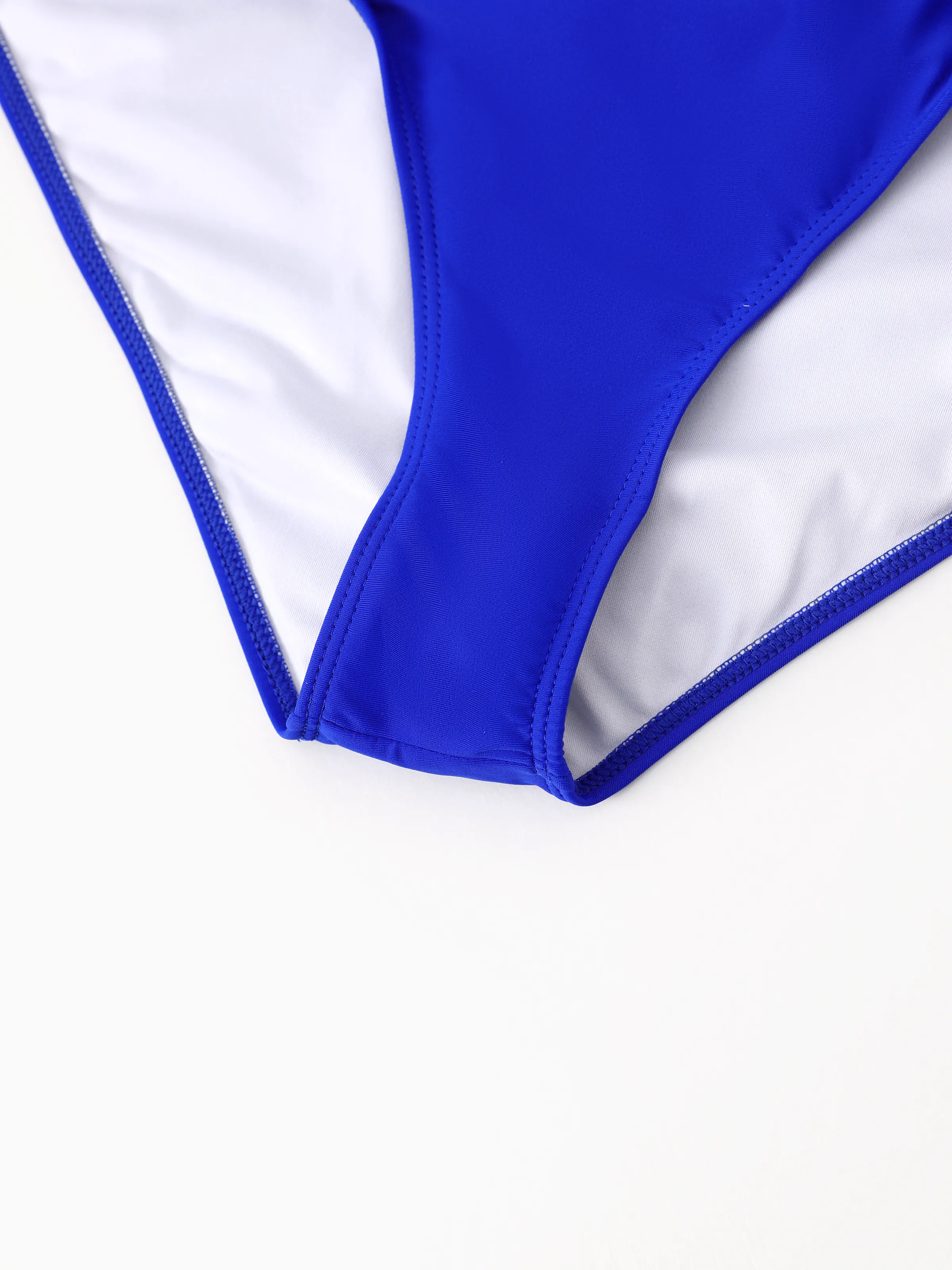 Family Matching Blue Drawstring Swim Trunks or Blue One-Piece Strap Swimsuit
Blue - Image 6