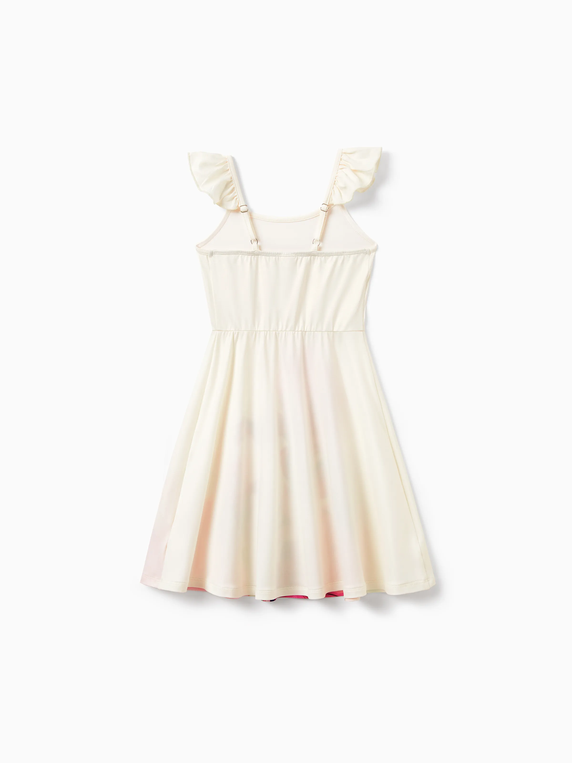 Family Matching Casual Outfit Floral Print T-shirt or Halter Dress Summer Set for Vacation Apricot - Image 12