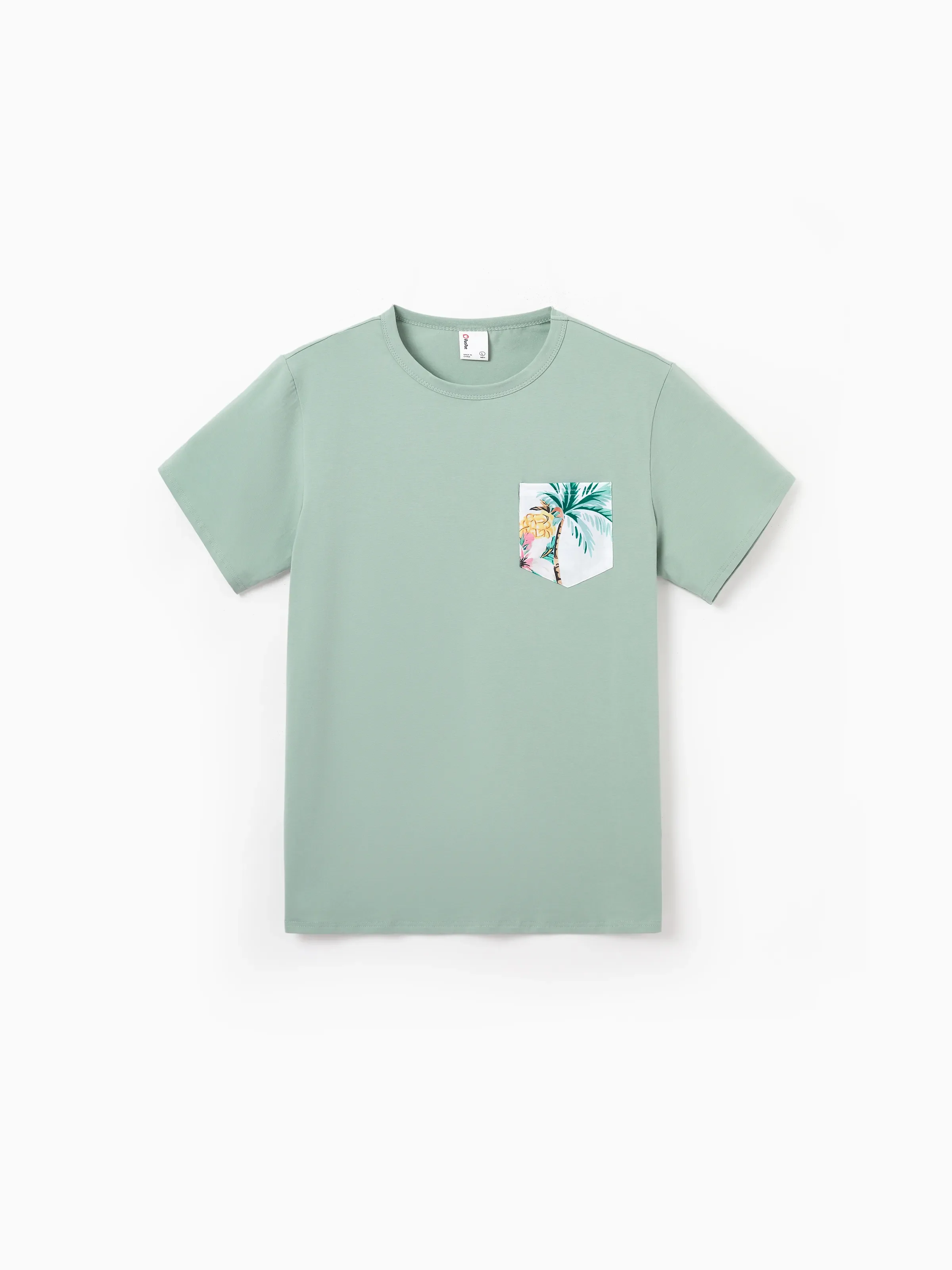 Family Matching Tropical Print Outfits Mommy & Me Tank Dress & Dad/Kids Cotton T-Shirt Set
Green - Image 31