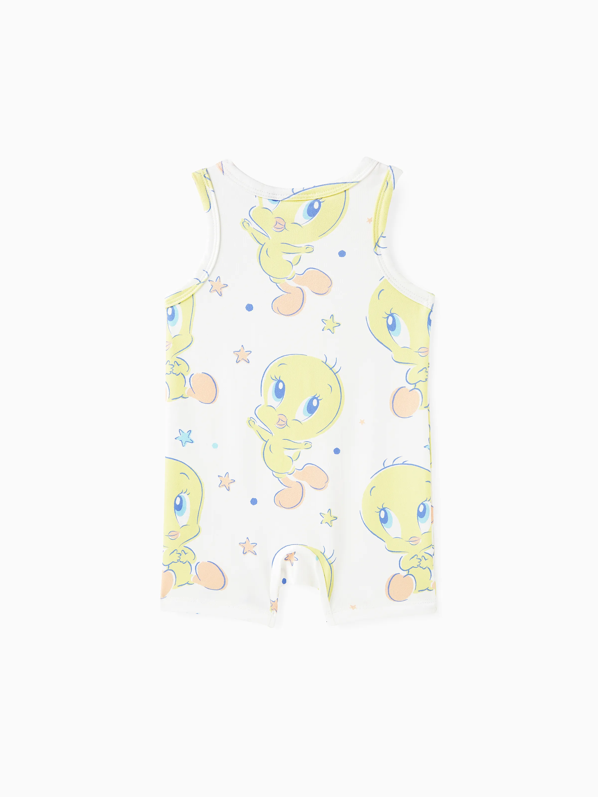Looney Tunes Baby Boy/Girl Star print Sleeveless Romper
 White - Image 2