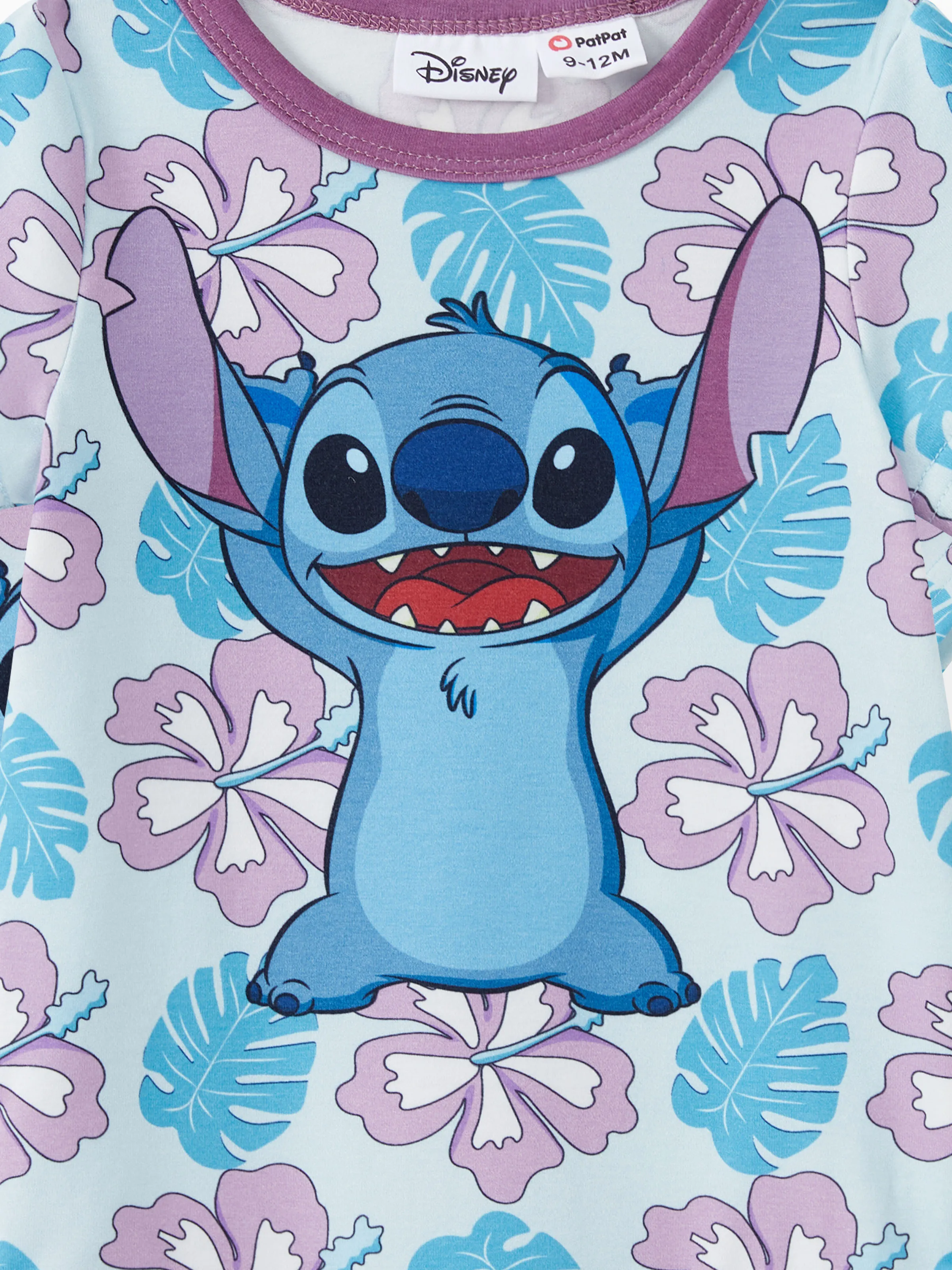 Disney Stitch Mommy and Me Family Matching Naia™ Stitch and Hawaii Style Floral Print Sleeveless Dress/Onesie/Shirt Multi-color - Image 17