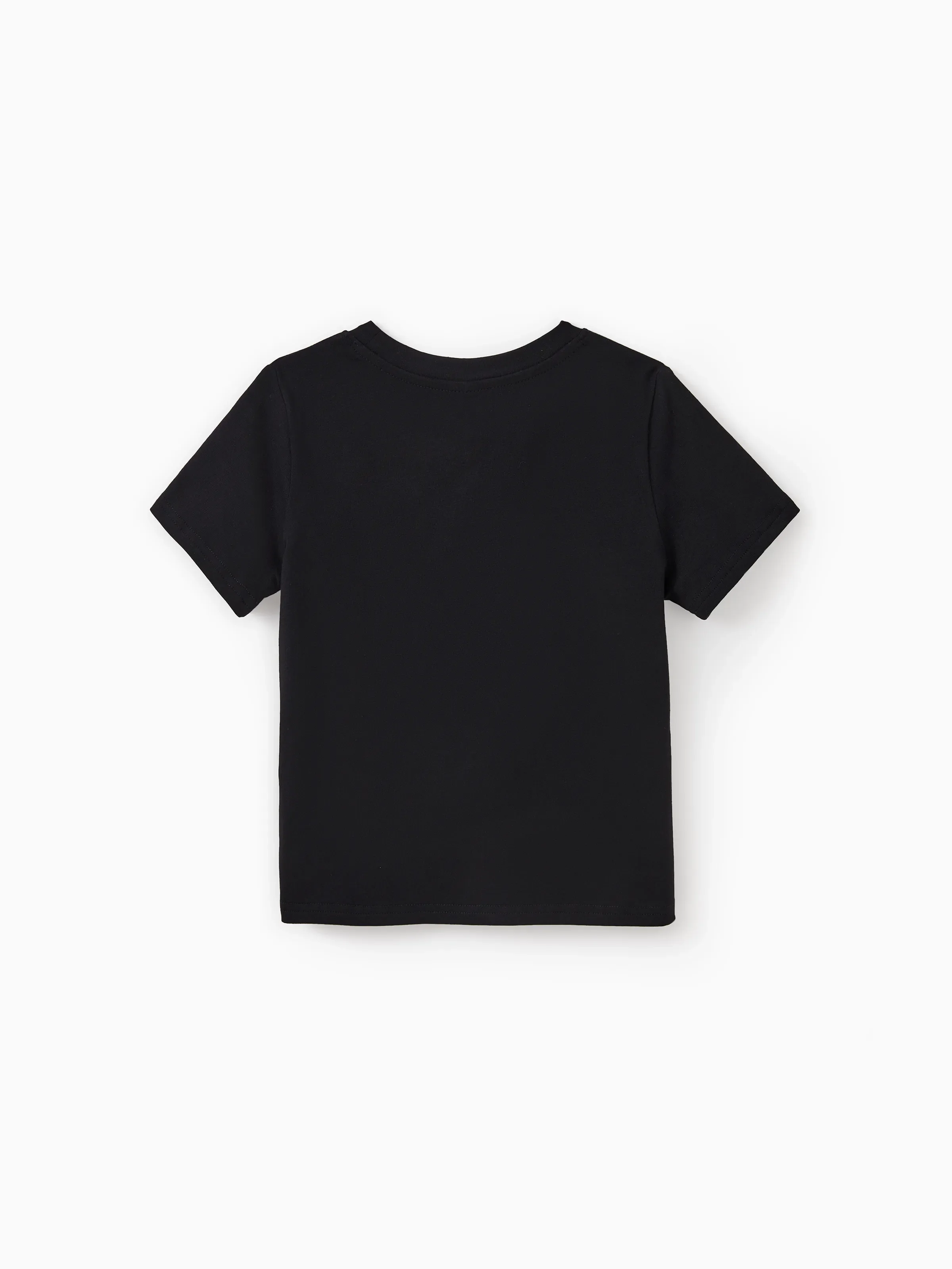 Mommy & me Cotton T-Shirt & Dress Set Daddy / Mini Print Black Tee for Dad and boy, Floral Print splicing Dress for Mom, girl and Baby, Perfect for Summer Family Outings Black - Image 19
