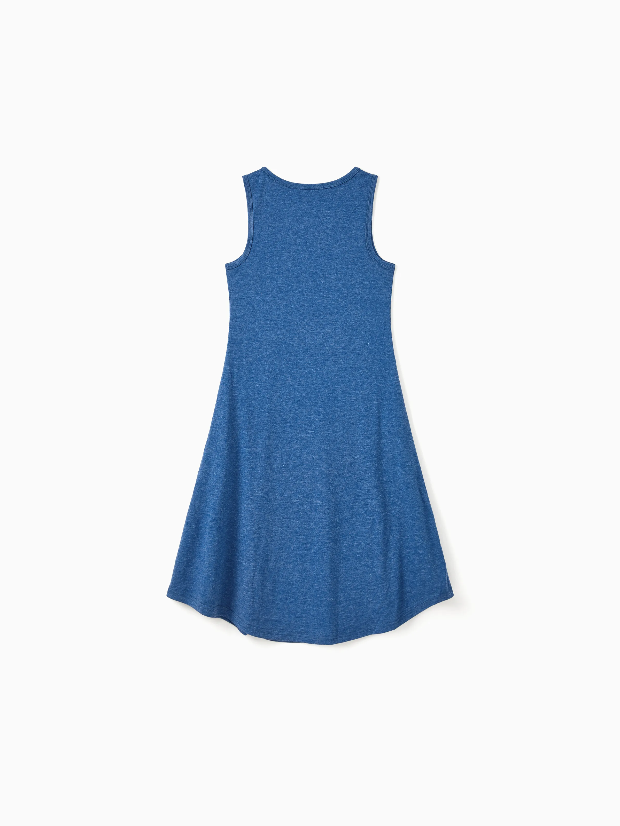 Mommy & me Sets Blue Tank Flowy A-Line Tank Dress with Pockets Blue - Image 6