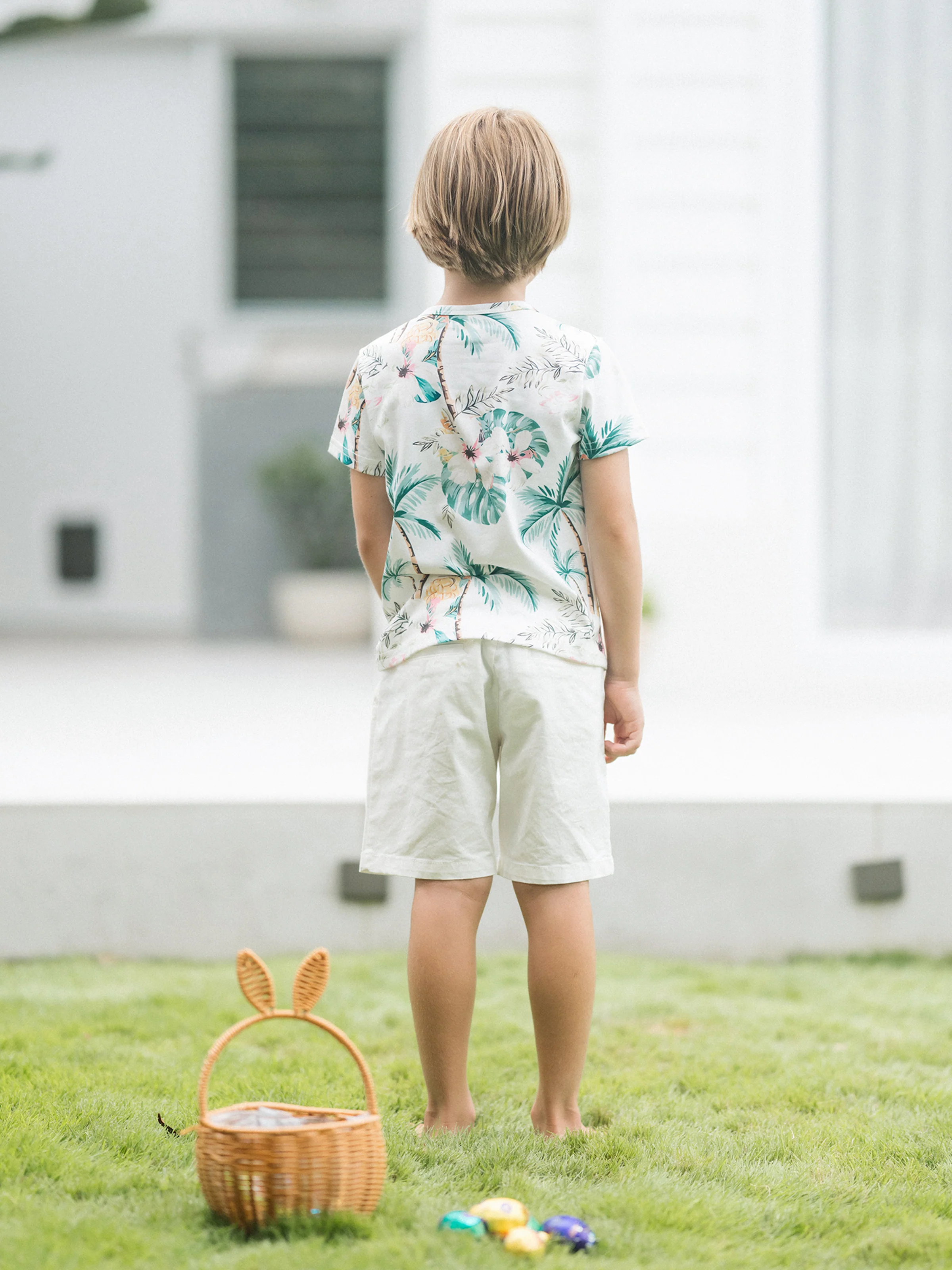Mommy & me Tropical Print Outfits Mommy & Me Tank Dress & Kids Cotton T-Shirt Set Green - Image 24