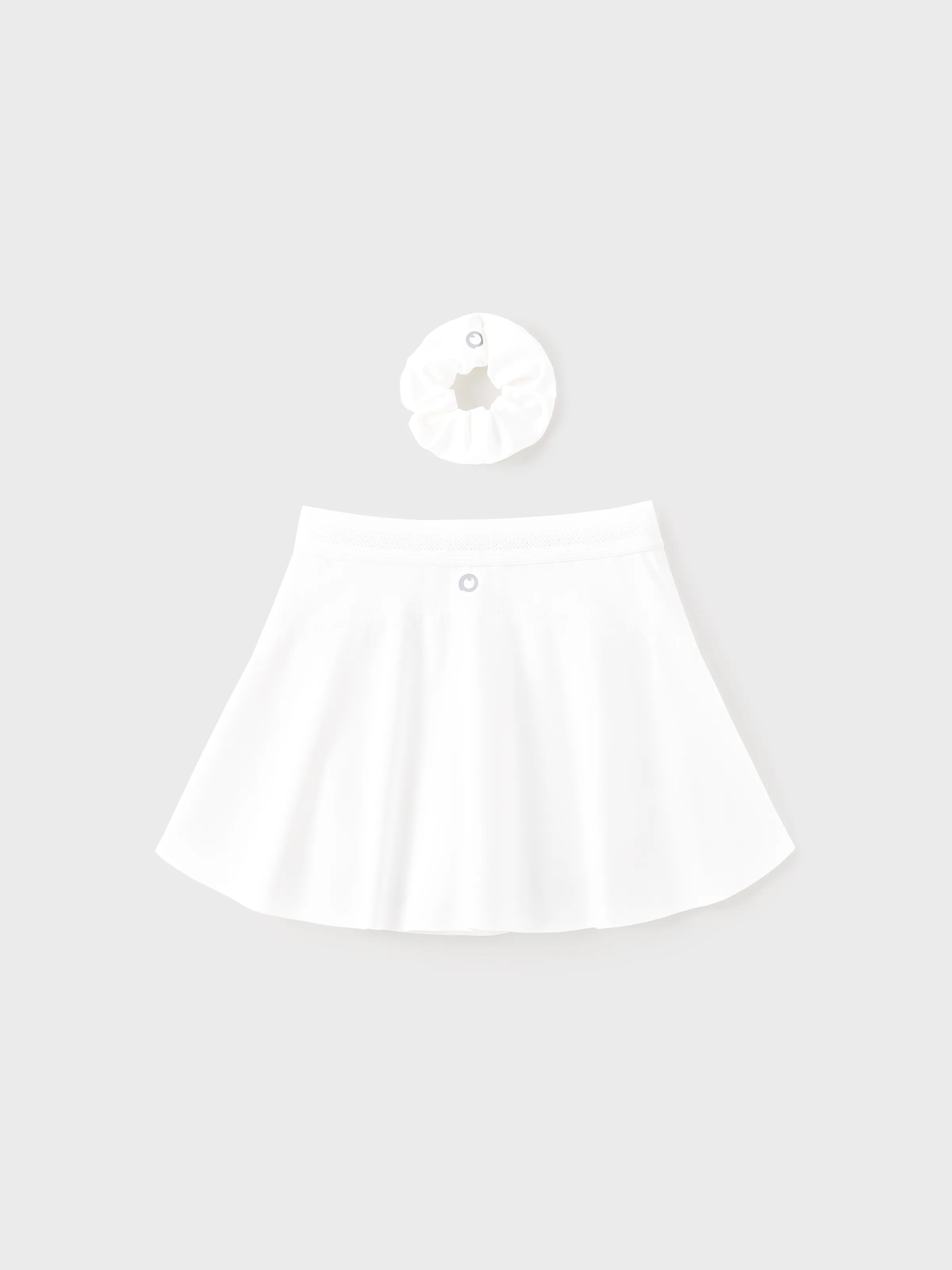 PatPat Rapidair activewear Kid Girl Athletic 2 in 1 Tennis Skort with Bamboo Viscose Shorts & Pocket White - Image 2
