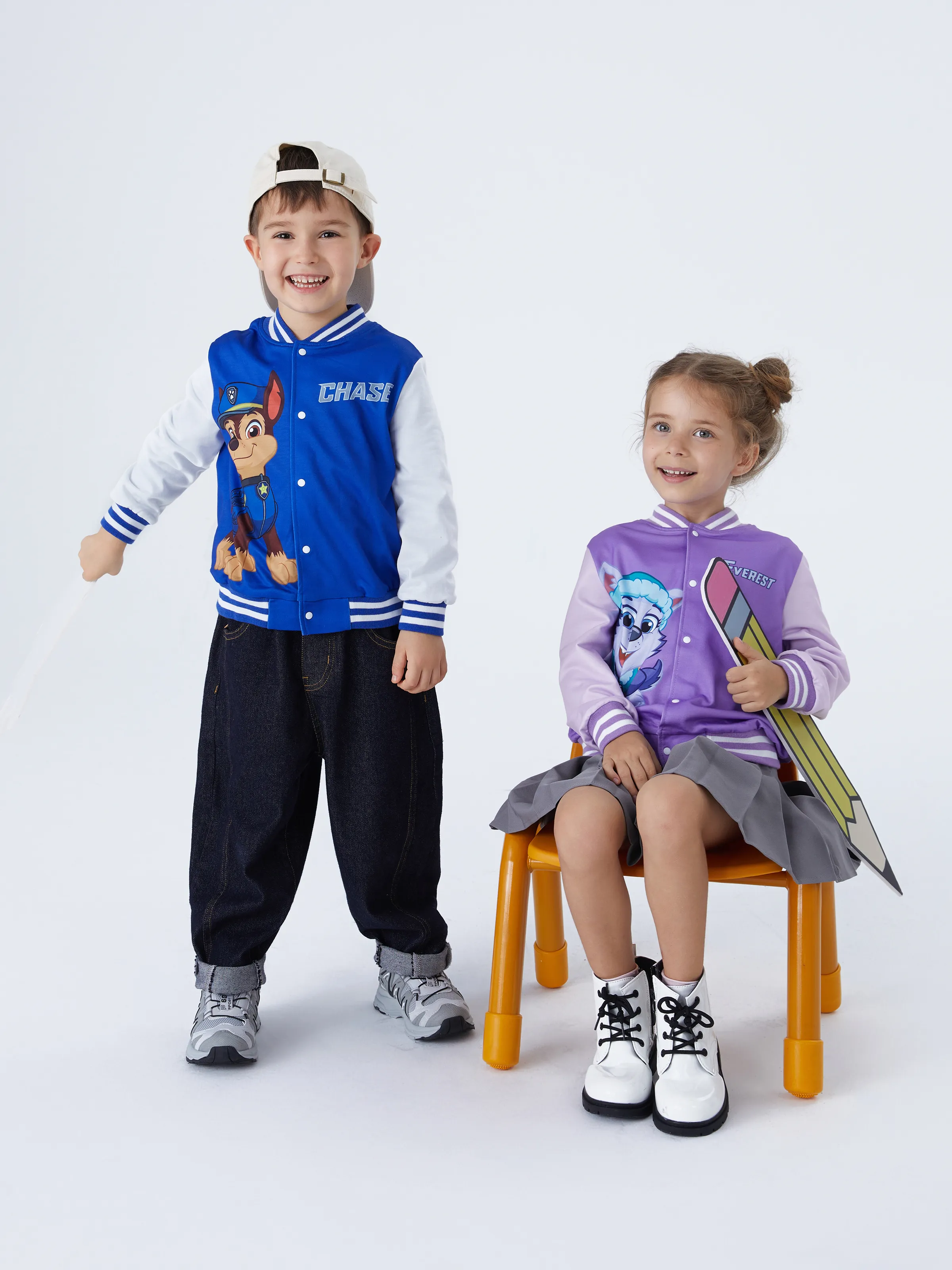 Paw Patrol Toddler Girls/Boys Character Print Bomber Jacket Blue - Image 2