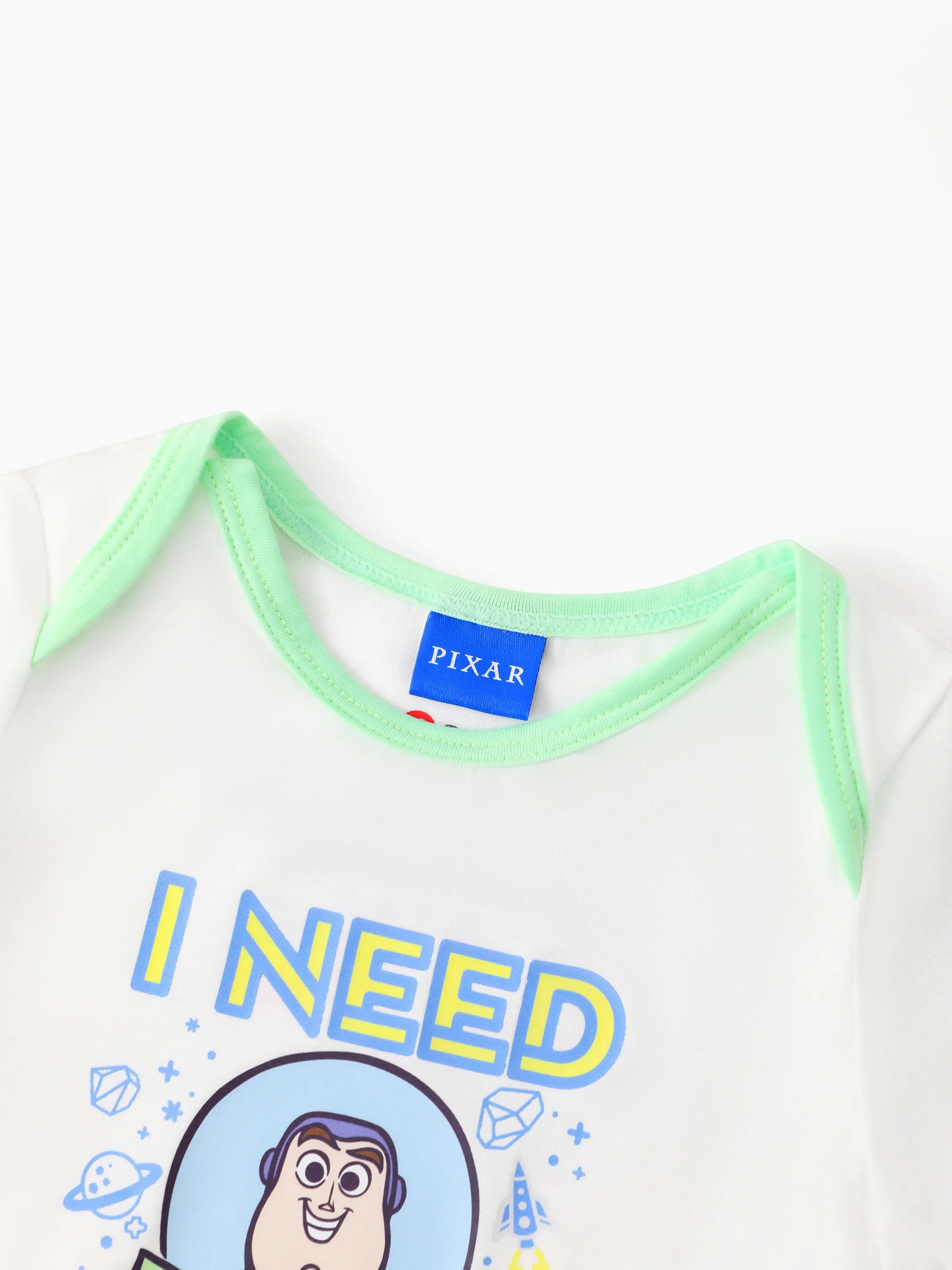 Toy Story Bamboo Baby Boy Buzz Lightyear Printed Bodysuit Color block - Image 11