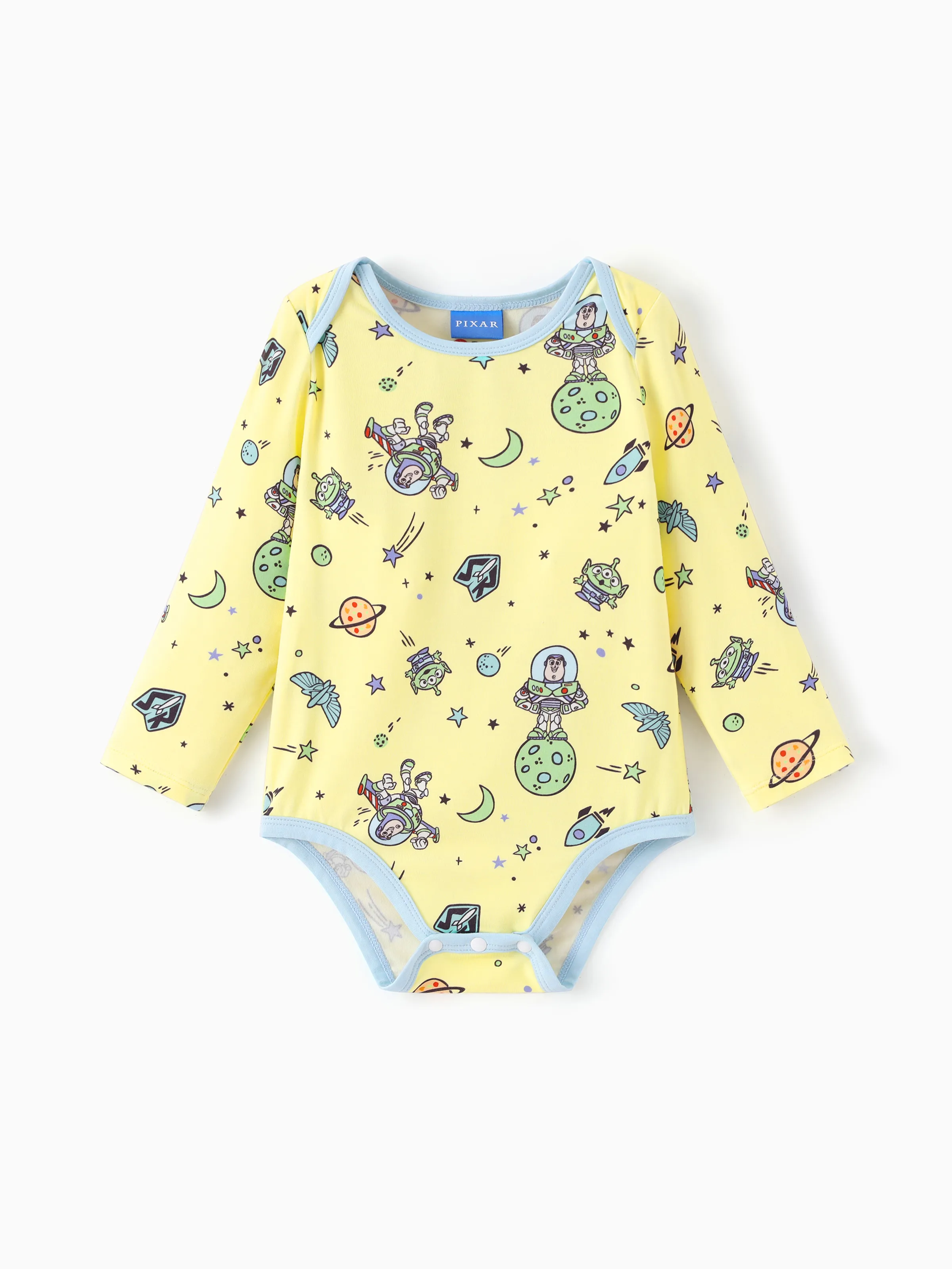 Toy Story Bamboo Baby Boy Buzz Lightyear Printed Bodysuit Color block - Image 3