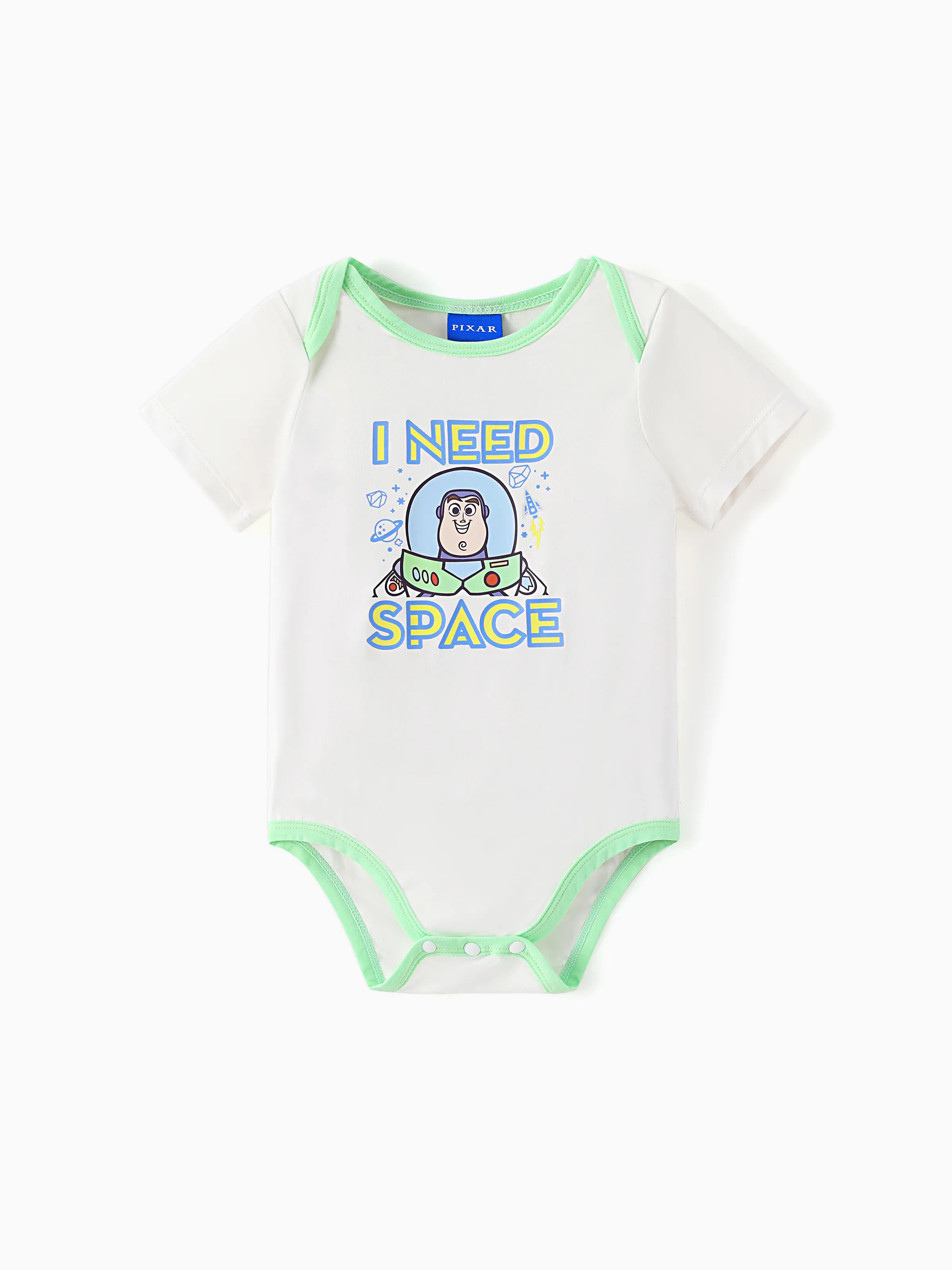 Toy Story Bamboo Baby Boy Buzz Lightyear Printed Bodysuit Color block - Image 8